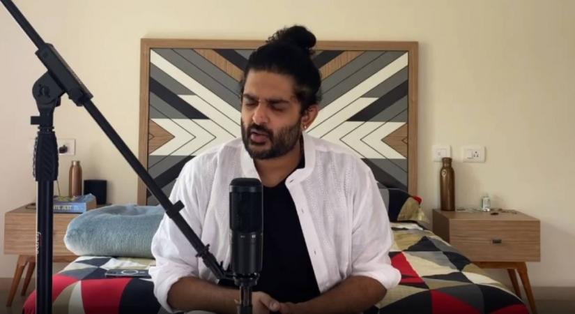 Sadhu enjoying divine presence listening to his song moves Singer Sid Sriram.