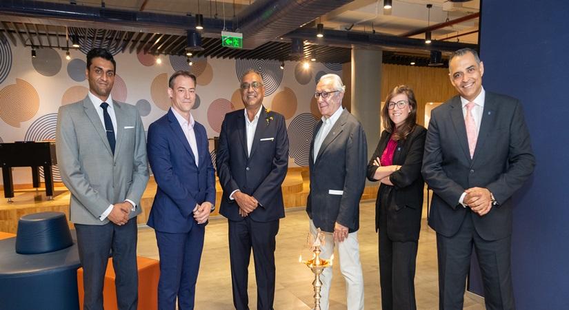 L-R_ Prahlad Puri, Julian Mercier, Dilip Puri, Alain Ducasse, Elise Masurel, Kunal Vasudeva