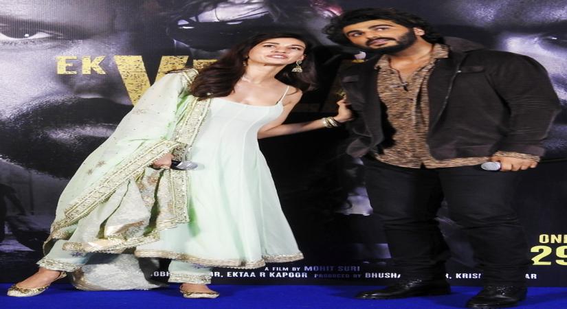 New Delhi: Bollywood actors John Abraham and actress Disha Patani pose for a photograph during a promotion of his upcoming movie ' Ek Villain Returns', in New Delhi on Monday, July 25, 2022. (Photo: Anupam Gautam IANS)