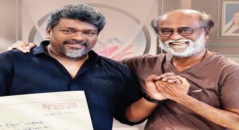Rajinikanth congratulates Parthiban for 'Iravin Nizhal'.