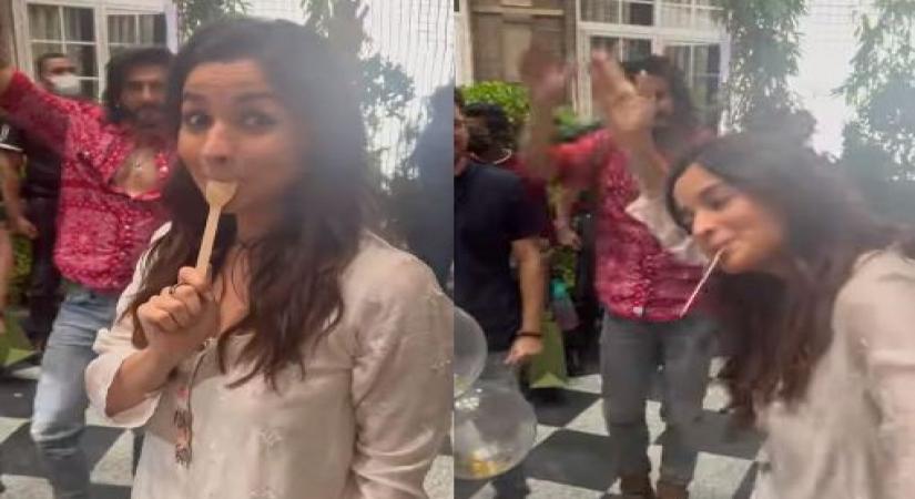 Alia, Ranveer dance on 'Channa Mereya' on 'Rocky Aur Rani Ki Prem Kahani' set.