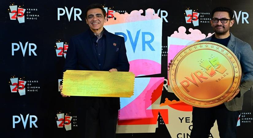 Ajay Bijli and Aamir Khan launching PVR's first NFT coin and Iconic ticket