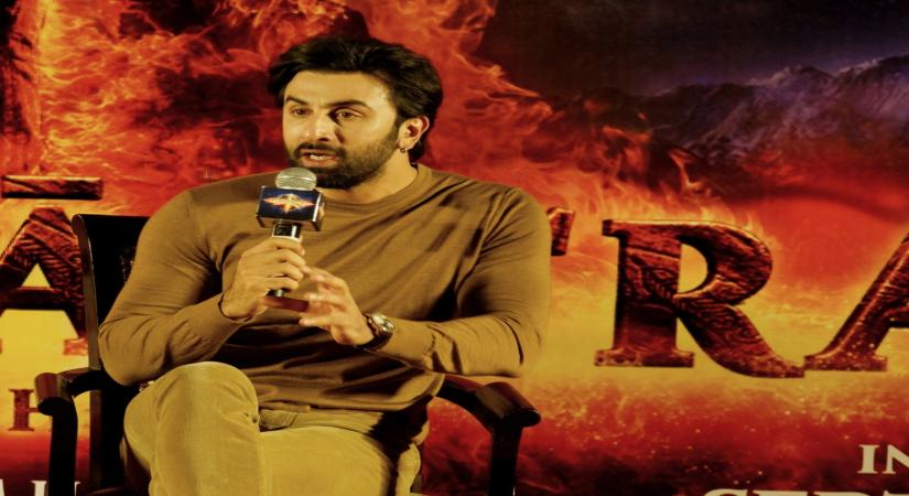 New Delhi: Bollywood actor Ranbir Kapoor addresses during a press conference to promote her upcoming film 'Brahmastra', at Connaught Place in New Delhi on Wednesday, Sept. 07, 2022. (Photo: Anupam Gautam/IANS)