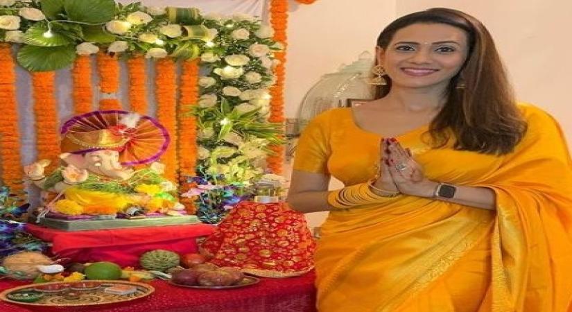 TV actress Kajal Pisal bids adieu to Ganpati