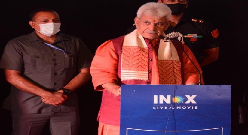 J&K Lt governor, Manoj Sinha inaugurating Srinagar multiplex cinema(Credit pix to Umar Qadir)