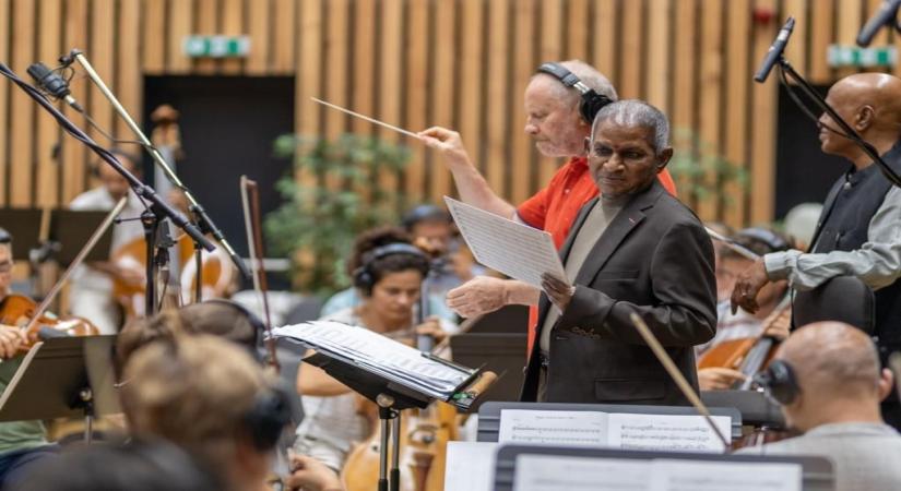 Ilaiyaraaja records with the symphony orchestra in Budapest for 'Music School'