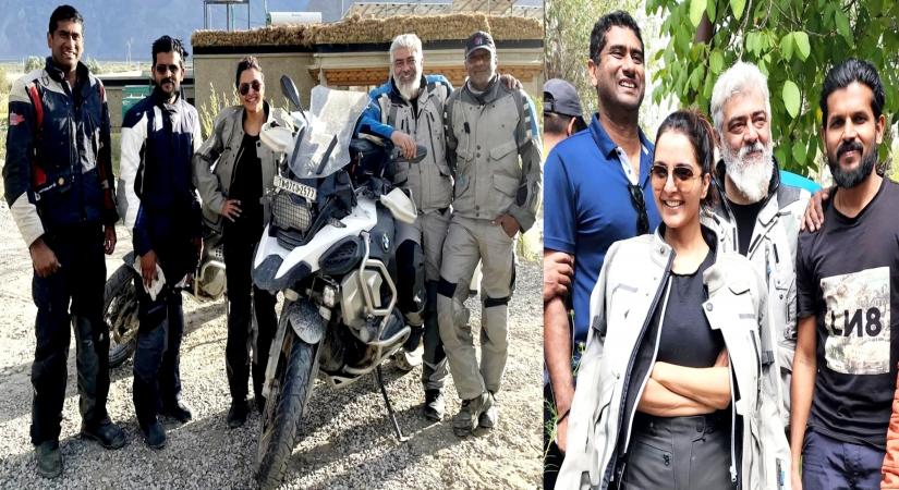 Manju Warrier joins Ajith in biking trip to Himalayas.