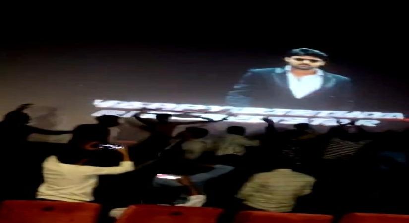 Fire in Andhra theatre as Prabhas' fans burst firecrackers.