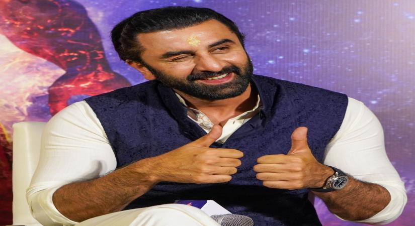 Ahmedabad: Bollywood actor Ranbir Kapoor at a press conference during a promotion of their film 'Brahmastra', in Ahmedabad on Thursday, Sept. 15, 2022. (PHOTO: IANS/Siddharaj Solanki)