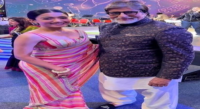Grateful for having done 'Goodbye' with Big B, says Rashmika Mandanna.