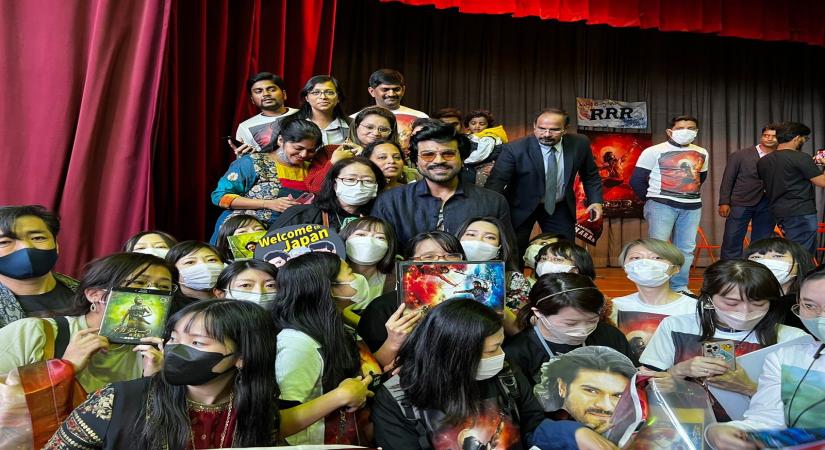 RRR' star Ram Charan hits it off with school kids in Japan