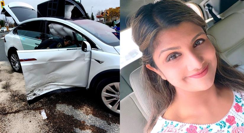 Actress Rambha, kids sustain minor injuries in car accident.