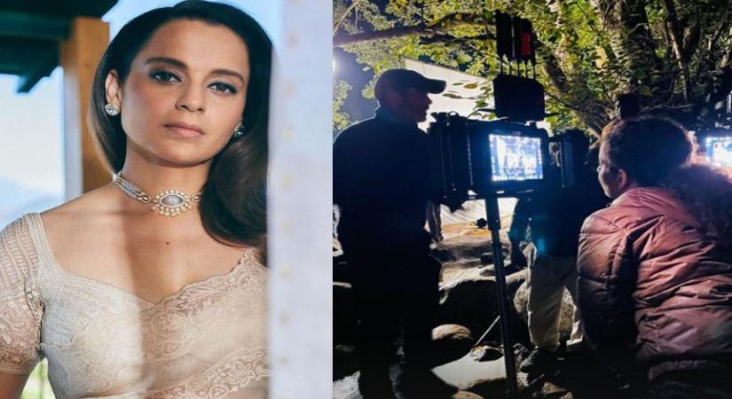 Kangana Ranaut shares glimpse from night shoot of 'Emergency' from Assam