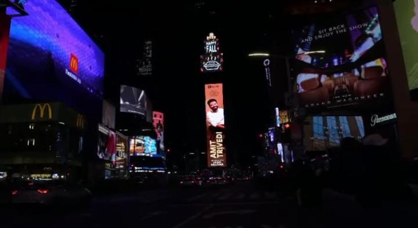 Amit Trivedi lights up Times Square Billboards with 'Jaadu Salona'