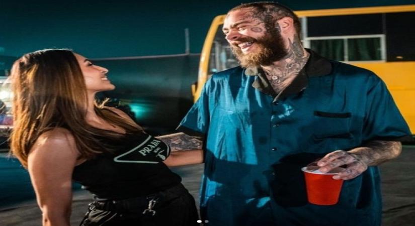 Malaika Arora's fangirl moment with Post Malone.(photo:instagram)