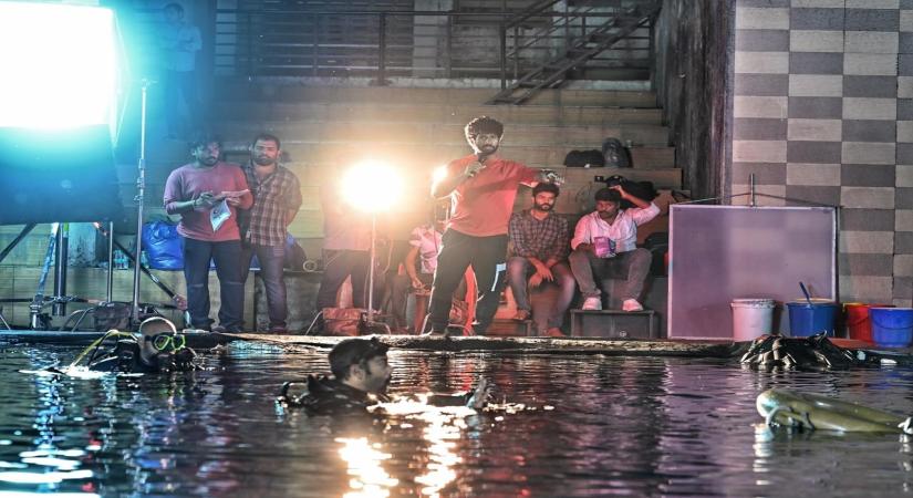 Prasanth Varma and Teja Sajja shoot underwater sequence for their pan-India movie HANU-MAN