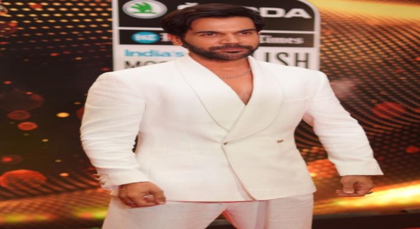 Mumbai : Indian actor Rajkummar Rao poses for photographs at the red carpet of HT India's Most Stylish Awards 2022 in Mumbai on Friday, July 15, 2022. (Photo:Sanjay Tiwari/IANS)