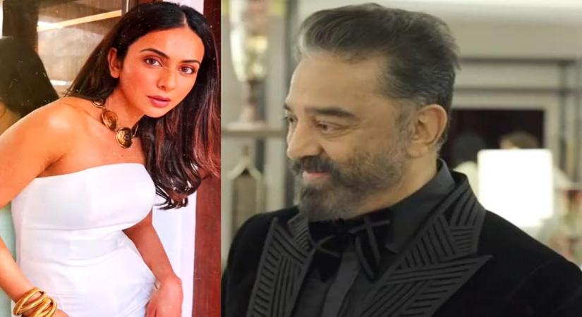 Kamal Haasan and  Rakul Preet Singh.