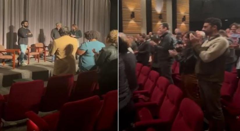 NTR Jr & S S Rajamouli receive a standing ovation at the Directors Guild of America theatre in LA