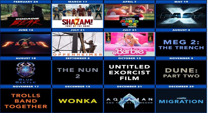 Warner Bros 2023 theatrical slate.