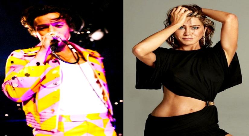 Harry Styles and Jennifer Aniston. (photo:Instagram)