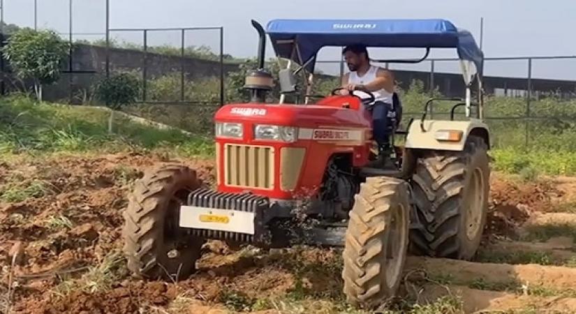 Captain Cool Dhoni drives tractor, shares video on Insta