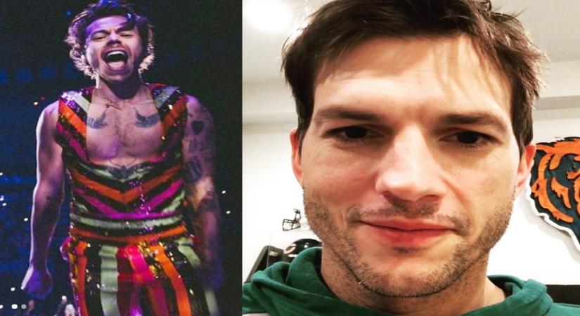 Ashton Kutcher failed to recognise Harry Styles, told him he's a great karaoke singer.(photo:instagram)