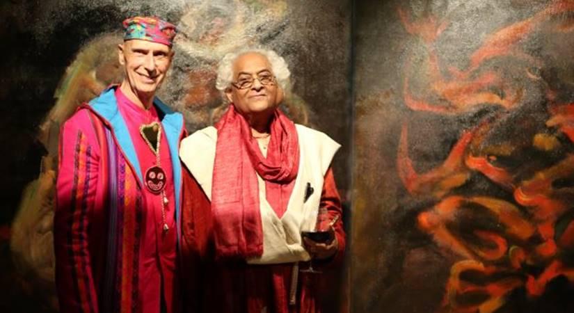 Andrew Logan with Rajeev Sethi