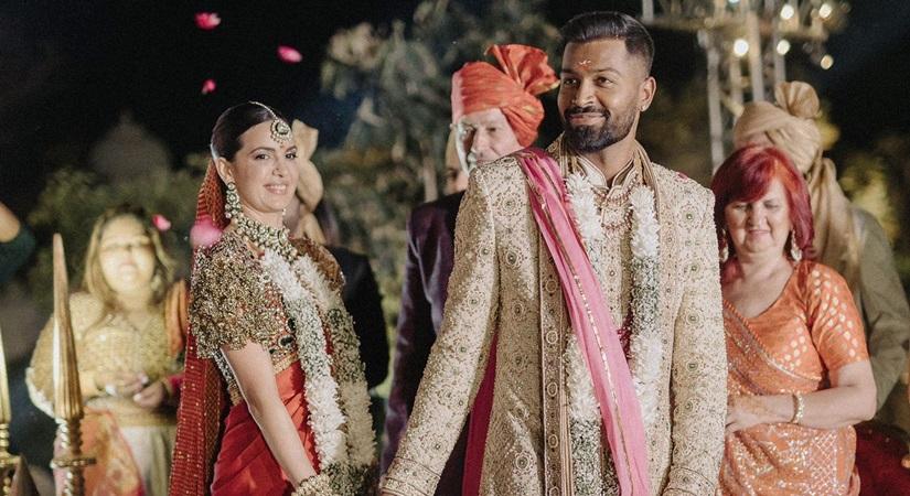 Hardik Pandya and Natasa Stankovic Pandya in Abu Jani Sandeep Khosla