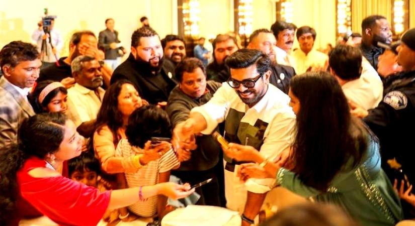 RAMCHARAN MEETS FANS IN LOS ANGELES.