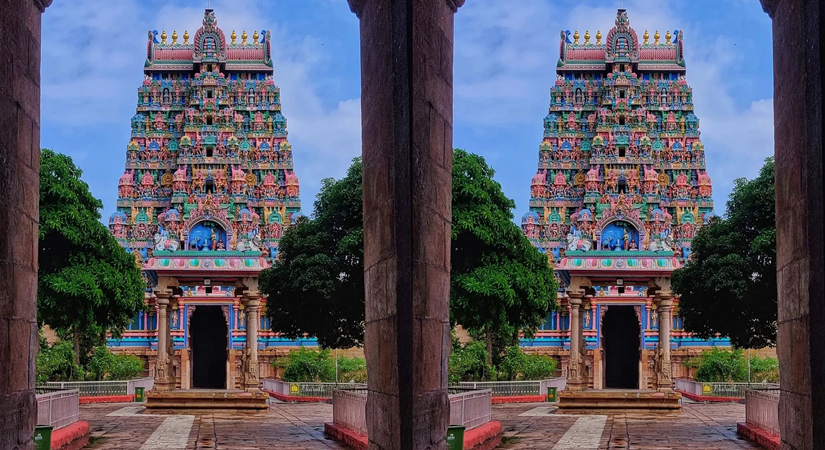 Jambukeswarar Temple, Thiruvanaikaval. (Photo: templesofsouthindia/ Instagram)