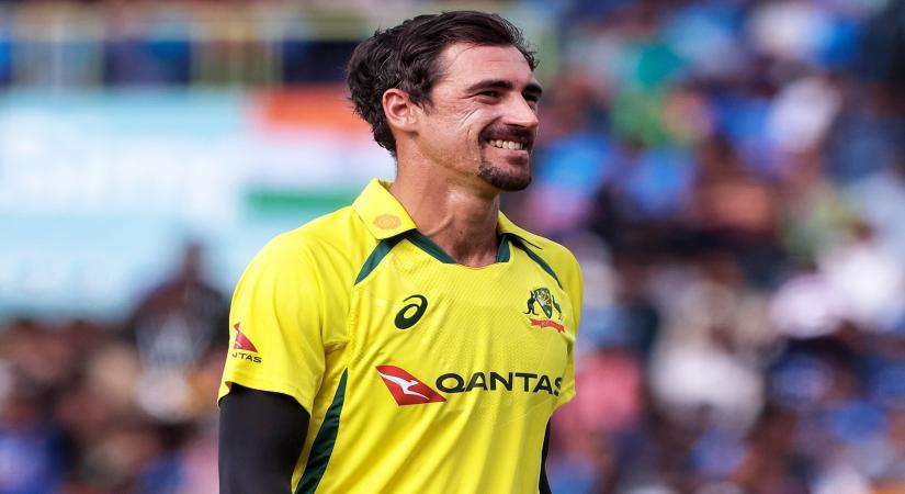 Visakhapatnam : Australia's Mitchell Starc during the second one-day international cricket match between India and Australia at YS Raja Reddy Cricket Stadium in Visakhapatnam on Sunday, March 19, 2023.(Photo:Raj Kumar/IANS)