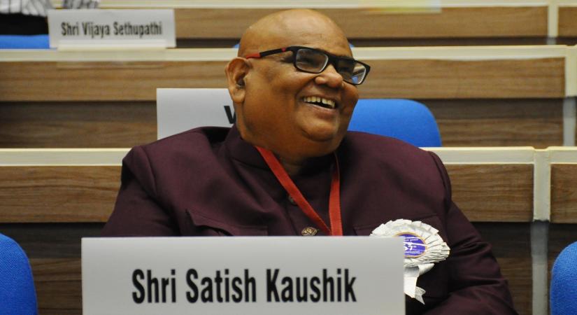 New Delhi: Actor and Director Satish Kaushik during the 67th National Film Awards Presentation ceremony at Vigyan Bhawan in New Delhi on Monday October 25,2021.(Photo: Qamar Sibtain/IANS)