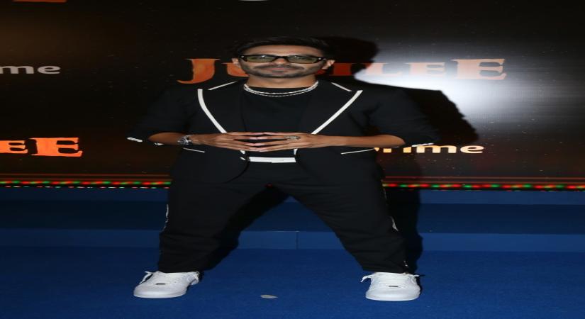 Mumbai: Bollywood actor Aparshakti Khurana poses for a photograph during the screening of Amazon Prime originals 'Jubilee', in Mumbai on Thursday, April 06, 2023. (Photo: Sanjay Tiwari/IANS)