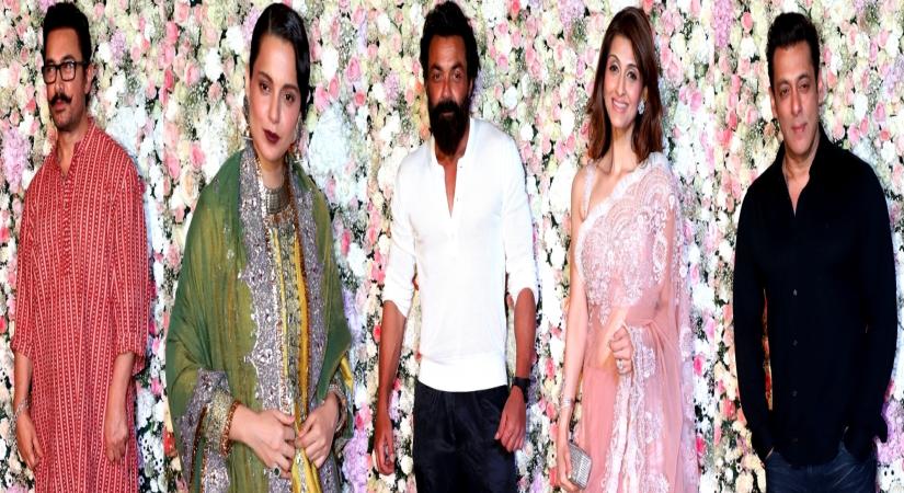 Celebs At Aayush Sharma And Arpita Khan Sharma Eid Party.