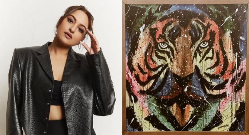 Sonakshi Sinha gifts a thematic painting made by her to 'Dahaad' creators