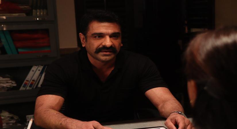 An injured Eijaz Khan