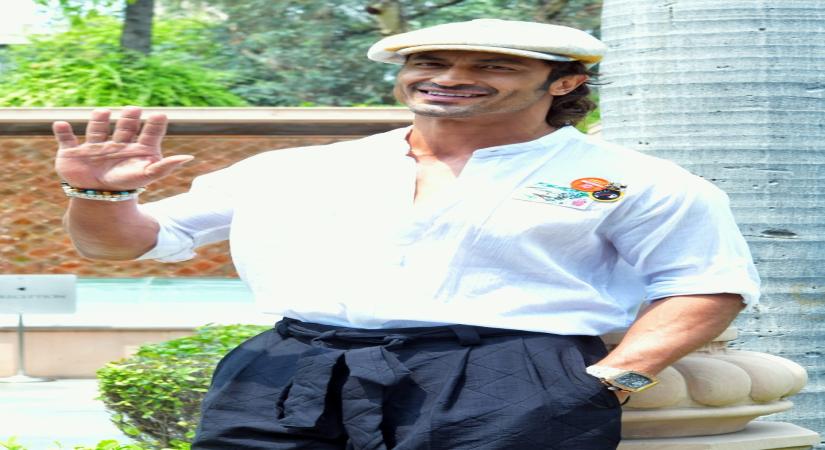 New Delhi: Actor Vidyut Jammwal during a promotional event of his upcoming movie 'IB71',in New Delhi,on Friday, May 5, 2023. (Photo:IANS/Anupam Gautam)