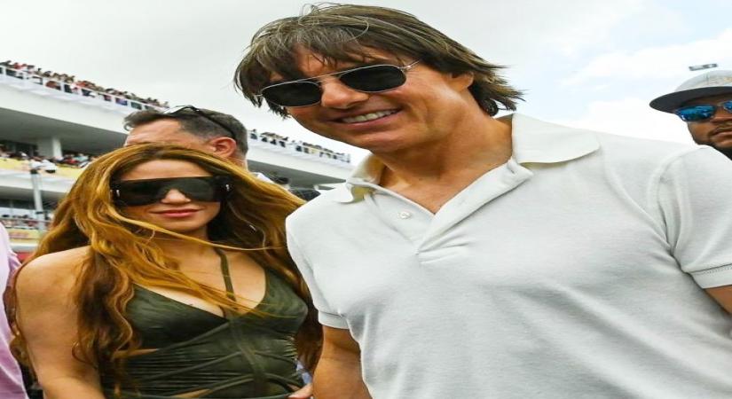 Tom Cruise enjoys conversation with Shakira at Formula One Miami Grand Prix(twitter)