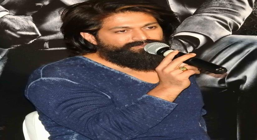 New Delhi :Bollywood actor Yash during the Press Conference of his upcoming film 'KGF Chapter 2, in New Delhi on Friday, Apr. 01, 2022 .(Photo: Anupam Gautam/IANS)