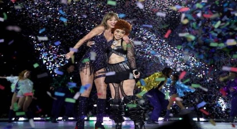 Ice Spice joins Taylor Swift on stage to perform 'Karma' remix at Eras Tour