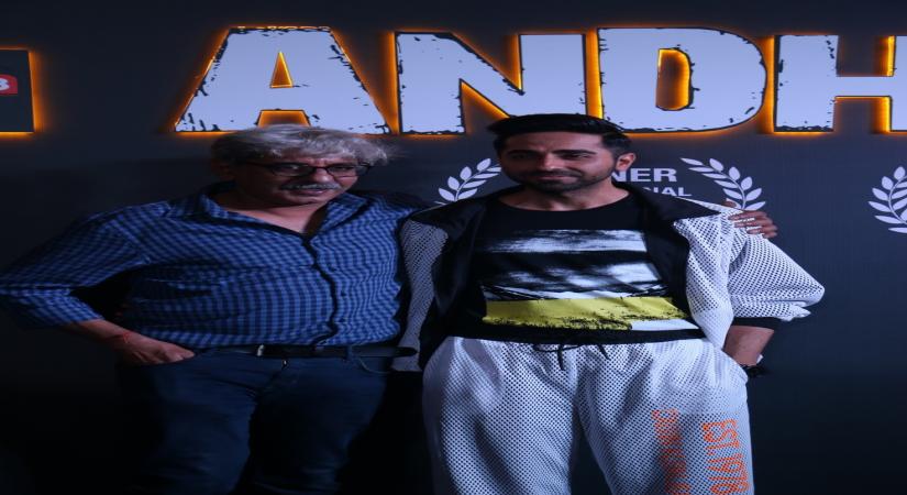 Mumbai: Director Sriram Raghavan with actor Ayushmann Khurrana at a party organised to celebrate the success of the film "Andhadhun" after the film won Best Film award at the 66th National Film Awards, in Mumbai on Aug 21, 2019. (Photo: IANS)