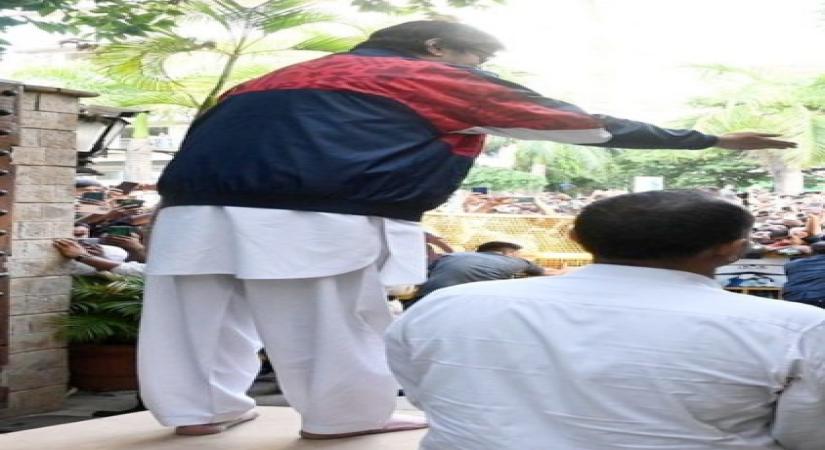 Big B reveals why he greets fans bare feet: 'My well wishers are my temple'.