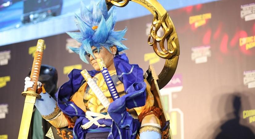 Anime cosplayer at Bengaluru Comic Con 2022