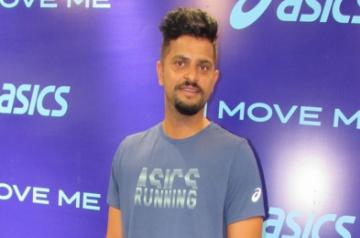 Indian cricketer Suresh Raina at the launch of a footwear range of ASICS. (Photo: IANS)