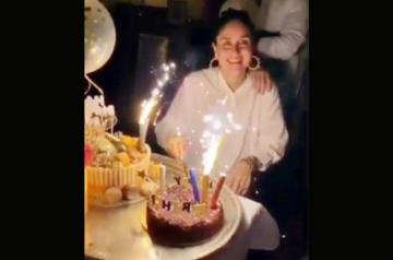 Bollywood star Kareena Kapoor cut the birthday cake on September 21. In a viral video, Kareena's husband Saif Ali Khan, son Taimur and sister Karisma Kapoor are among guests wishing the "Veere Di Wedding" actress.