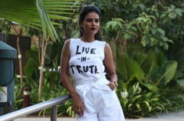 Mumbai: Television actress Nia Sharma during the launch of Colors TV show Khatron Ke Khiladi Season 8 in Mumbai on May 9, 2017. (Photo: IANS)