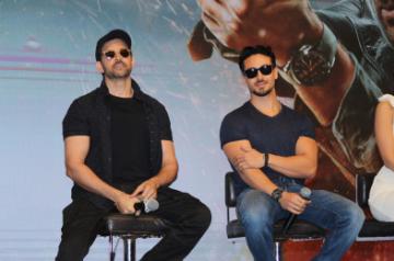 Mumbai: Actors Tiger Shroff, Hrithik Roshan and Vaani Kapoor during a press conference regarding film "War" in Mumbai on Oct 4, 2019. (Photo: IANS)