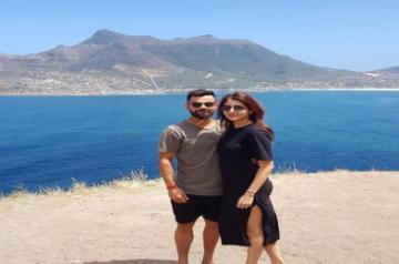 Perched on top of the Test Championship standings after pocketing a commanding 3-0 series whitewash against South Africa, a happy India skipper Virat Kohli was seen in holiday mood ahead of Diwali on Friday as he posted a picture with actress-wife Anushka Sharma at a picturesque location.