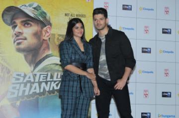 Mumbai: Actors Sooraj Pancholi and Megha Akash during the trailer launch of their upcoming film "Satellite Shankar" in Mumbai on Oct 17, 2019. (Photo: IANS)